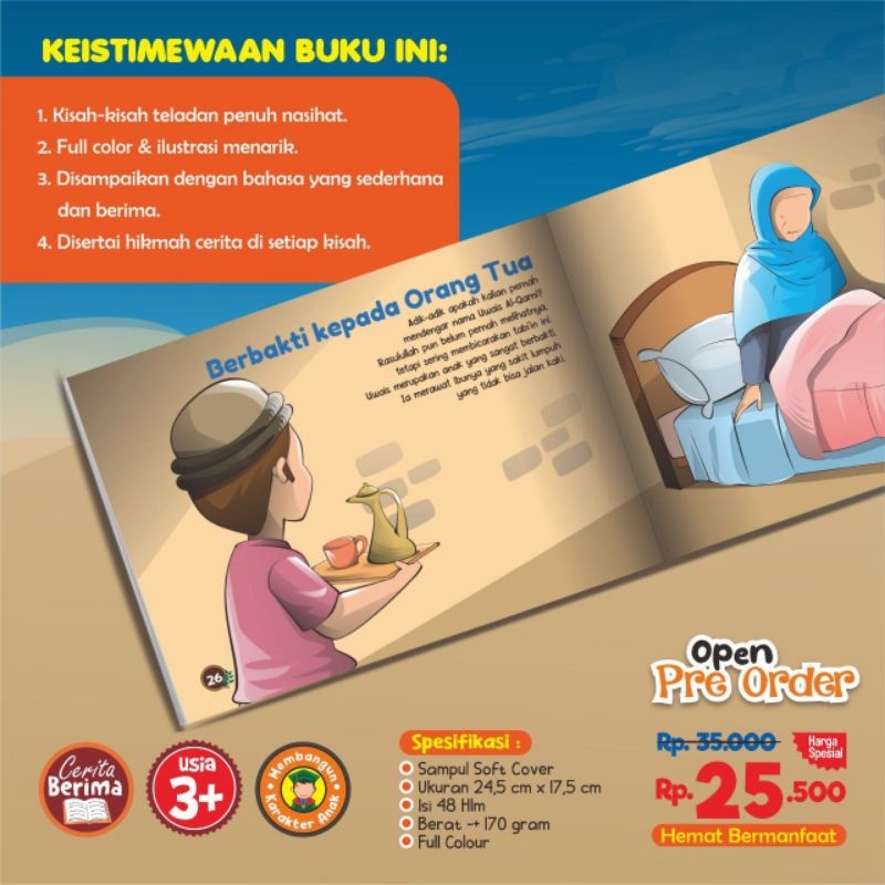 Kisah Teladan Akhlak Terpuji Sehari-Hari Buku Akhlaq Anak Islam Usia 3 Tahun Ke Atas Cerita Berima Penerbit Pustaka Quran Sunnah