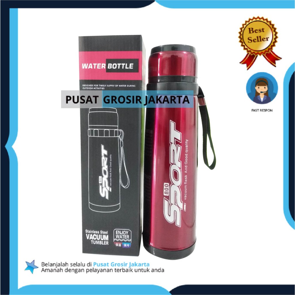 PGJ - Termos Mini Air Panas dan dingin / Tumbler Botol Minum 800 ML Murah