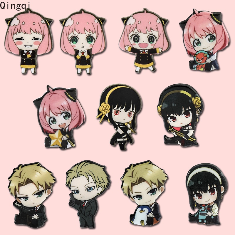 Bros Pin Desain Kartun Anime Spy X Family Cospaly Loid Anya Yor Bahan Akrilik Untuk Hadiah