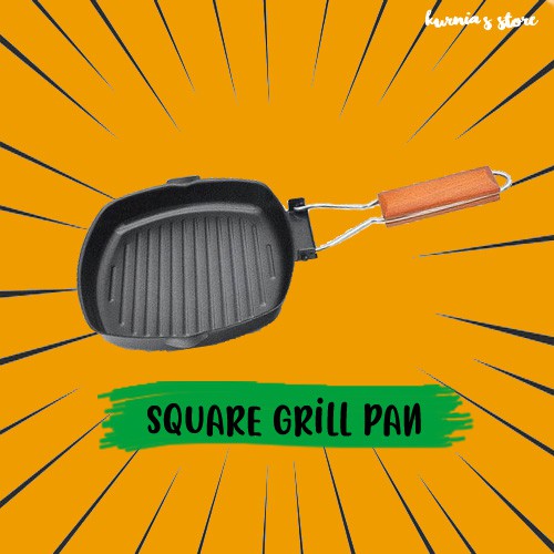 Squre Grill Pan Teflon / Panggangan Teflon Kotak