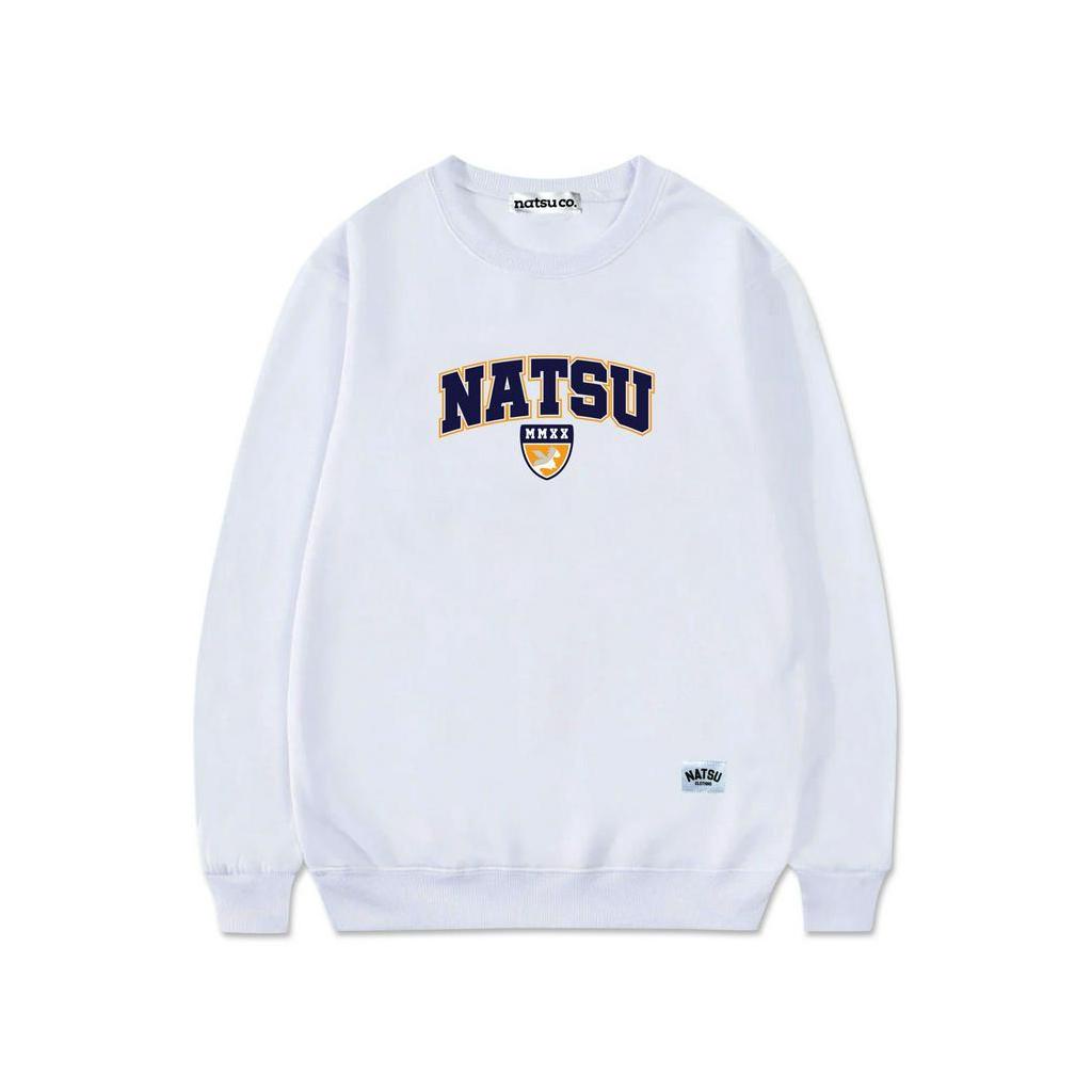 Natsu project Sweater Crewneck UNISEX Pria Wanita NATSU MMXX WHITE