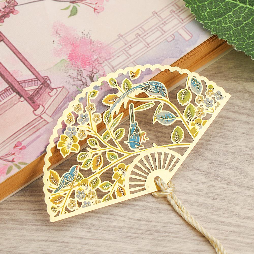 [Elegan] Kuningan Bookmark Stationery Rumbai Bookmark Pagination Mark Klip Buku Gaya Cina