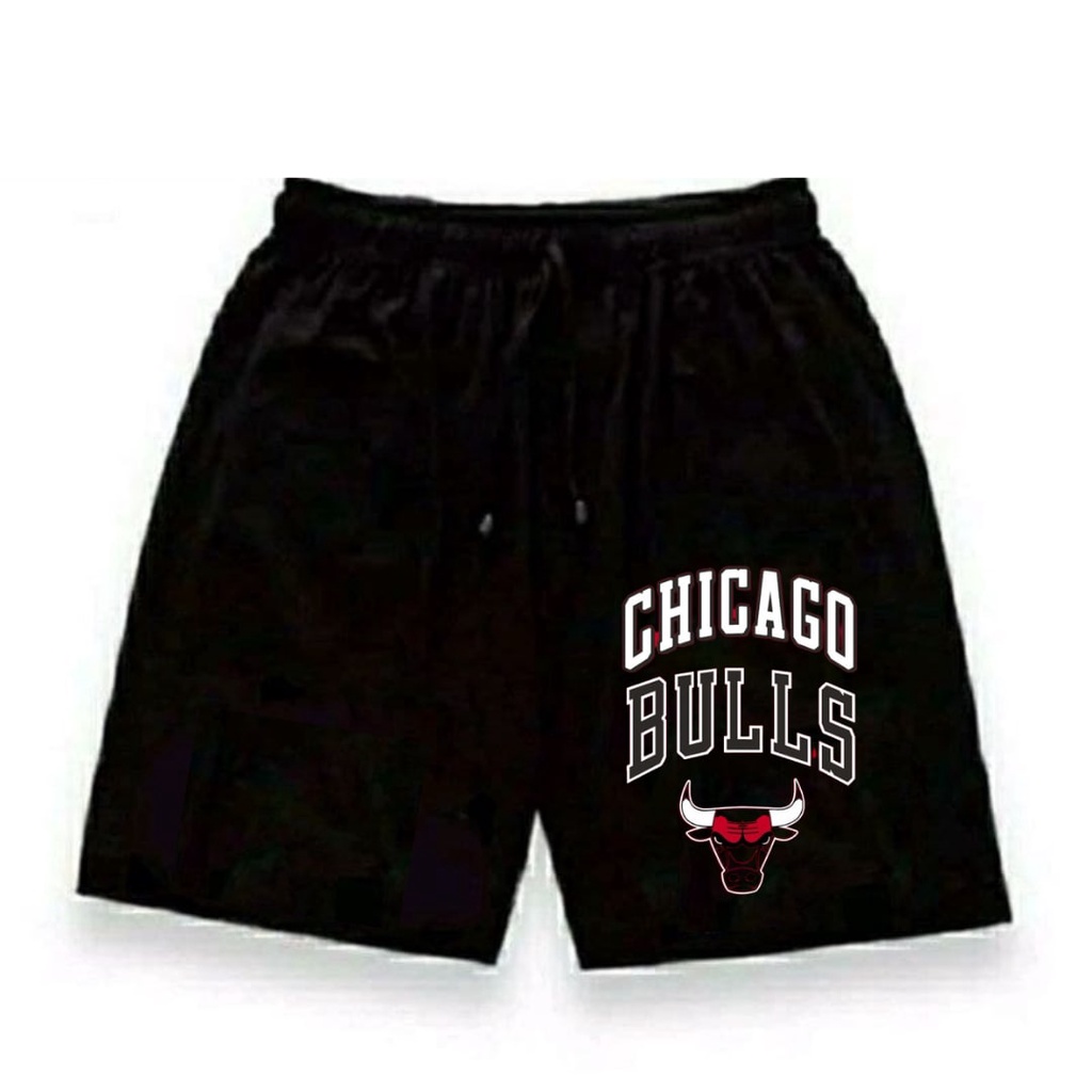 Clothing May - Celana Pendek Chicago Bulls Boxer Pria Pendek Celana Tali Kolor Bokser Kekinian Cowok Laki-Laki Bahan Babyterry Baby Terry Premium Original Murah