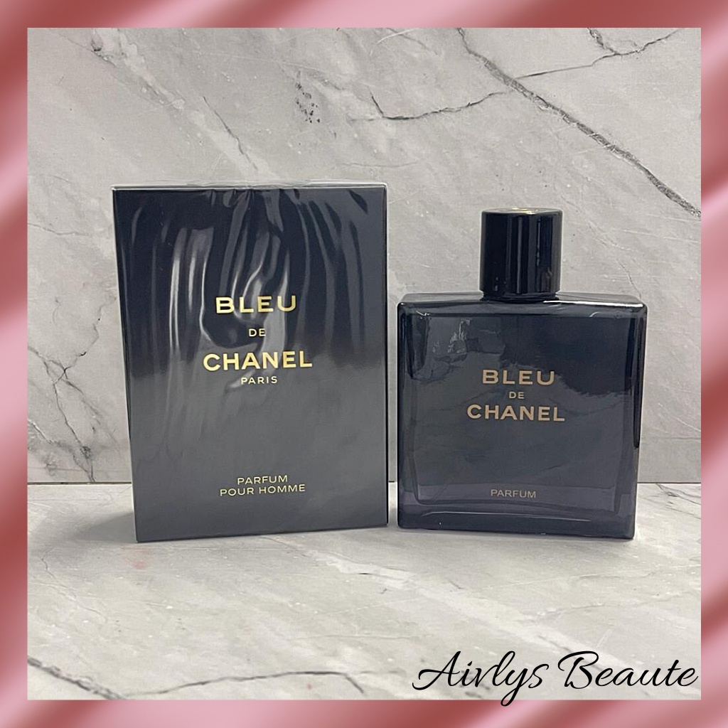 Jual Parfum Bleu Ch4n3L Pour Homme Tulisan Gold Tutup Magnet Indonesia