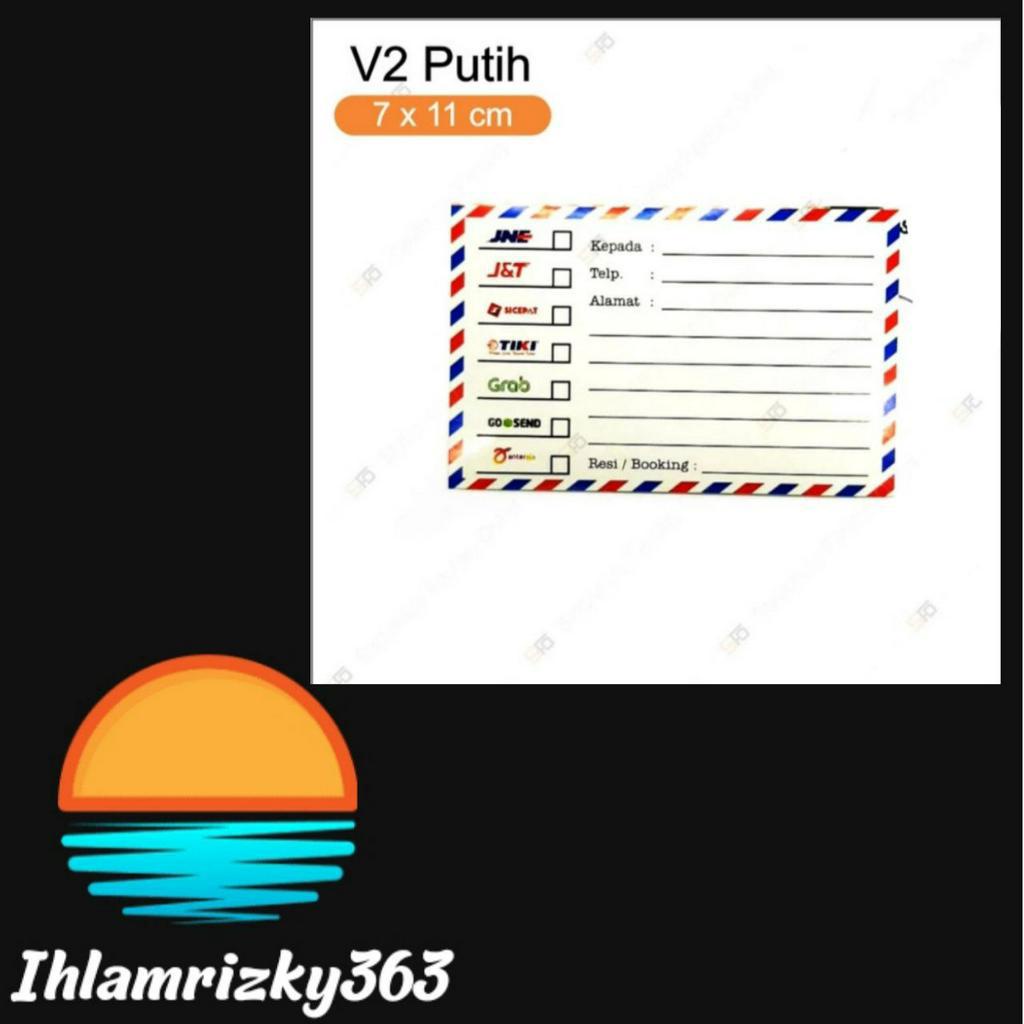 

sticker pengiriman olshop shipping sticker variasi V2 PUTIH