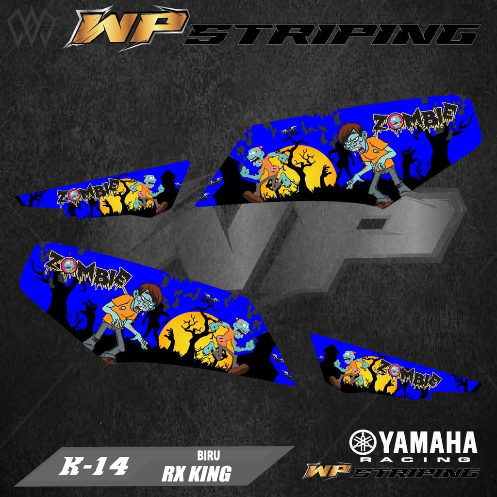 STRIPING RX KING - STIKER VARIASI LIST SKOTLET MOTOR YAMAHA RX KING - K-14