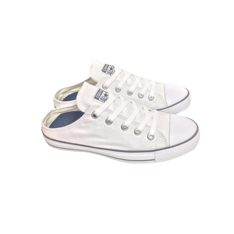 BISA COD SEPATU SNEAKERS CONVERSE ALLSTAR BUSTONG  FULL WHITE PRIA /WANITA FRE BOX