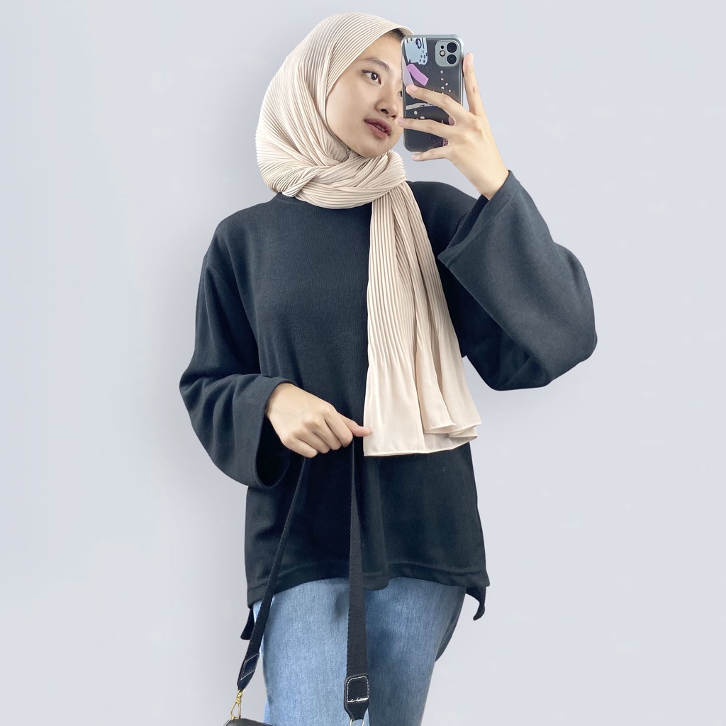 FELICIA BASIC BLOUSE / ATASAN WANITA KEKINIAN / BAHAN BABYTERRY HALUS / BLOUSE WANITA-4