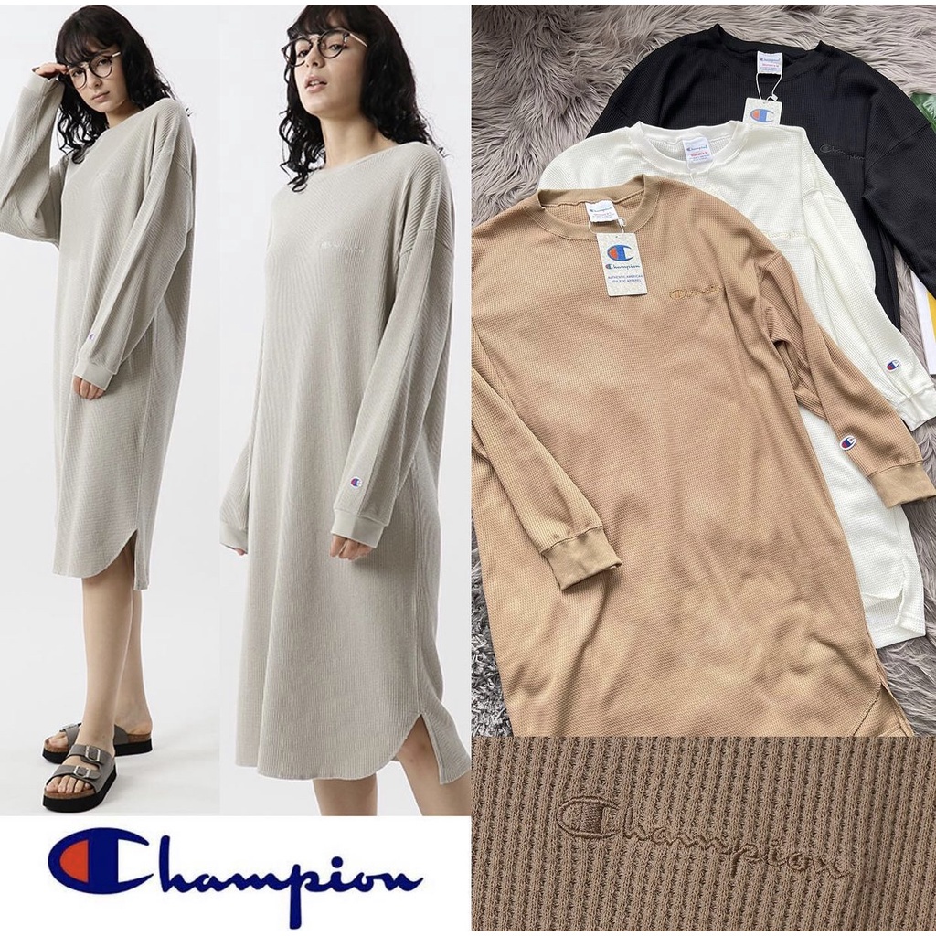 Champion Waffle Tunic Dress Wanita Original - Tunic Dress Wanita Branded