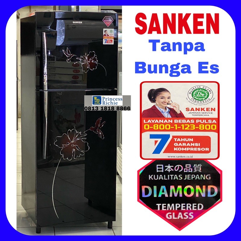 kulkas Sanken 2 pintu SK G 236 AH BK