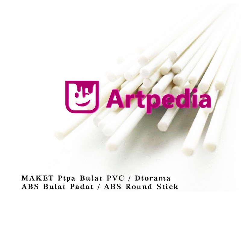 MAKET Pipa Bulat PVC / Diorama ABS Bulat Padat / ABS Round Stick 2mm