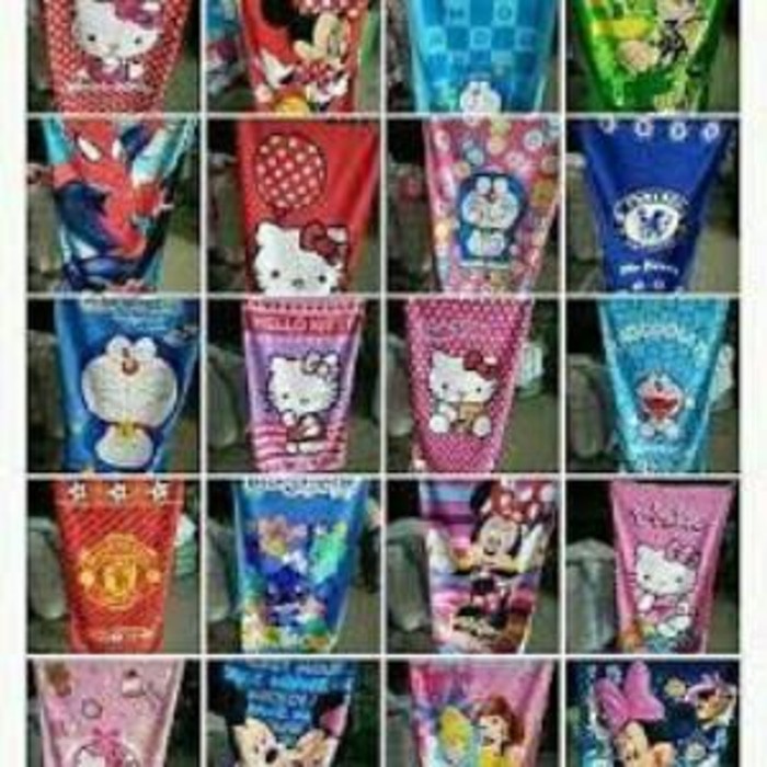 Handuk Karakter Uk 70x140cm/Handuk Anak Motif Doraemon Kitty MU DLL***TOP