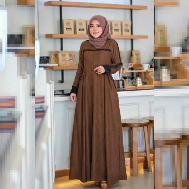 Sandra dress maxi baju gamis pakaian wanita fashion muslim