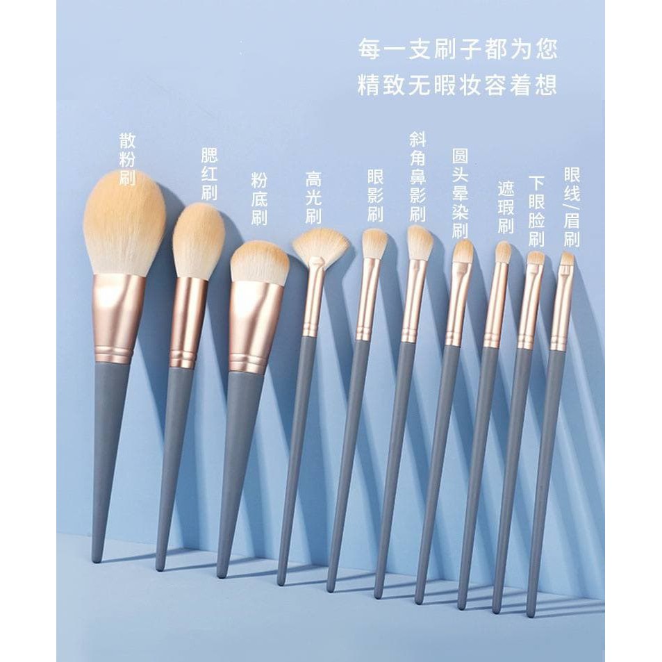 ASK KUAS MAKE UP SET WAJAH ISI 10PCS BRUSH MAKEUP Cosmetic MakeUp Brushes Kuas06