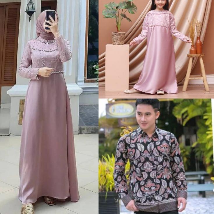 Lagi Tren.. ADA ANAK / COUPLE KELUARGA TERBARU 2022 / GAMIS COUPLE PASANGAN MODERN 2022 / BAJU COUPL
