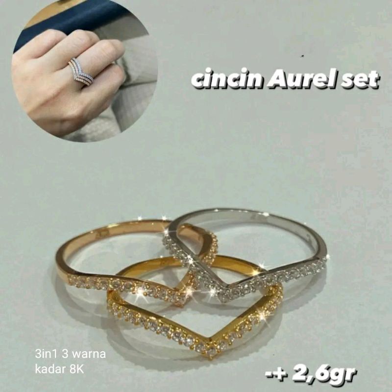 cincin aurel nagita set cincin emas aurel perhiasan emas asli terjamin