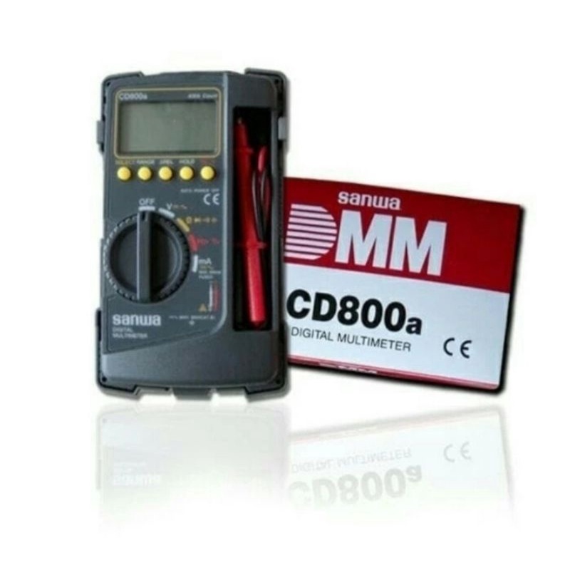 Multimeter Avometer Digital Multitester + Kabel Tester Sanwa CD 800a