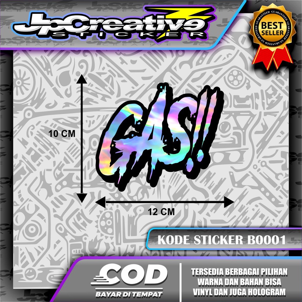 Jual Cutting Sticker Logo Gass Pelan Wtf Psknmtc Hologram Shopee