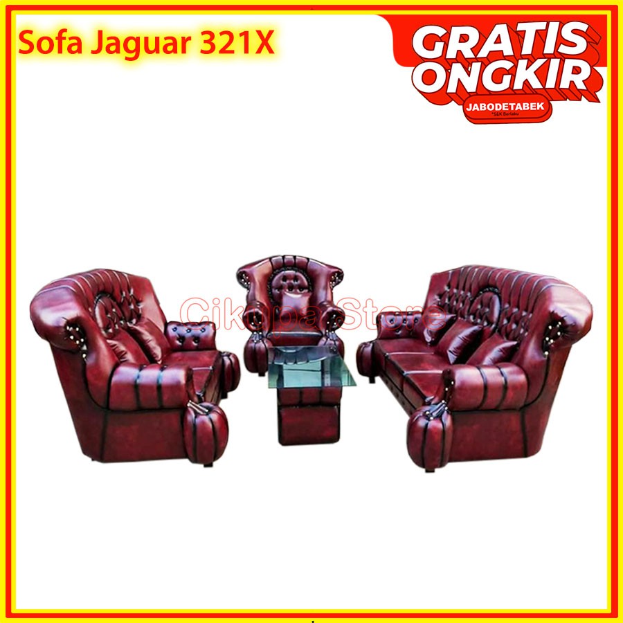 SOFA JAGUAR 321X Kursi Ruang Tamu SUPER MEWAH + MEJA BERGARANSI