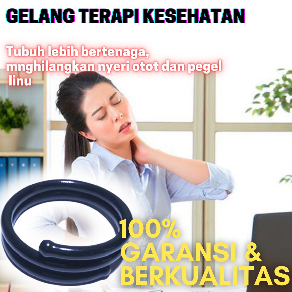 Gelang Hitam Terapi Kesehatan Aksesoris Pria Keren Gelang Tangan Wanita Terbaru Original