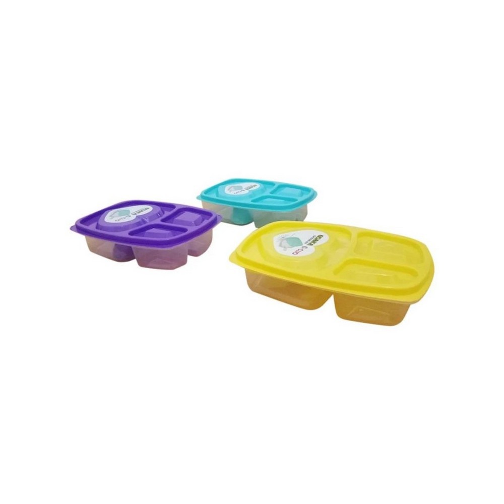 Lunch Box Clio Kotak OSAKA 3 Sekat Warna Isi 3 pcs