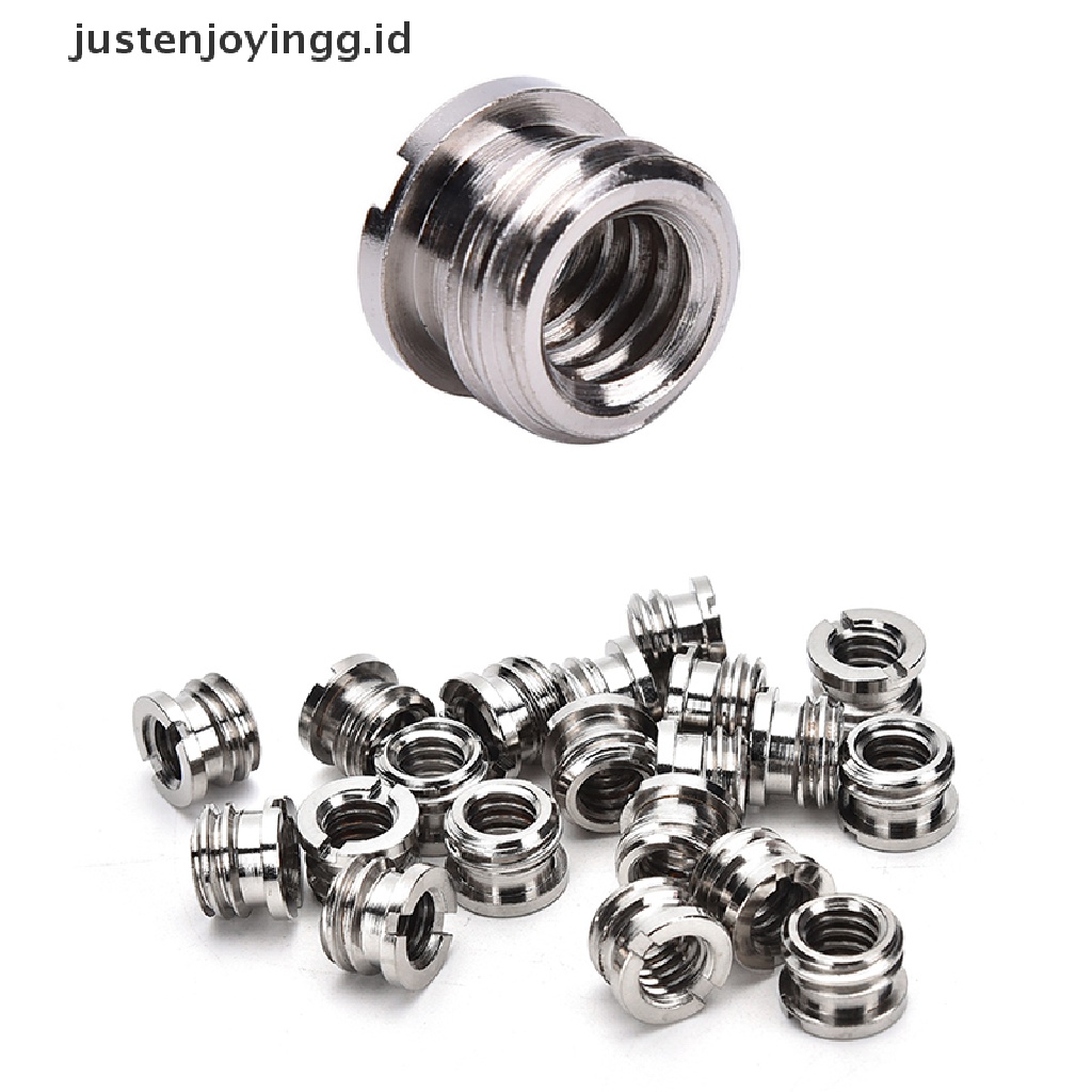 // justenjoyingg.id // 1Pack (10PCS) SR10 3/8&quot;-16 to 1/4&quot;-20 Reducer Bushing Convert Screw Adapter ~