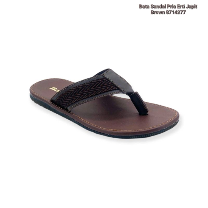 Bata Sandal Pria Erti Japit Brown 8714277