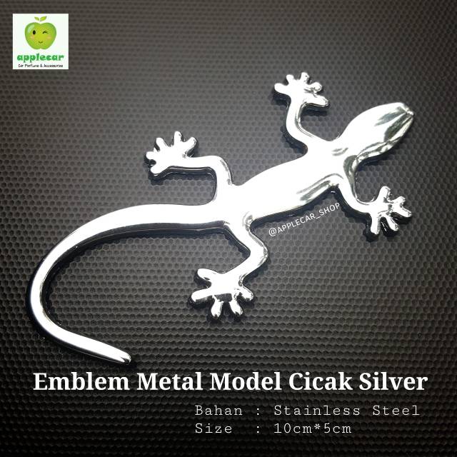 Emblem Stiker Cicak 3D Metal