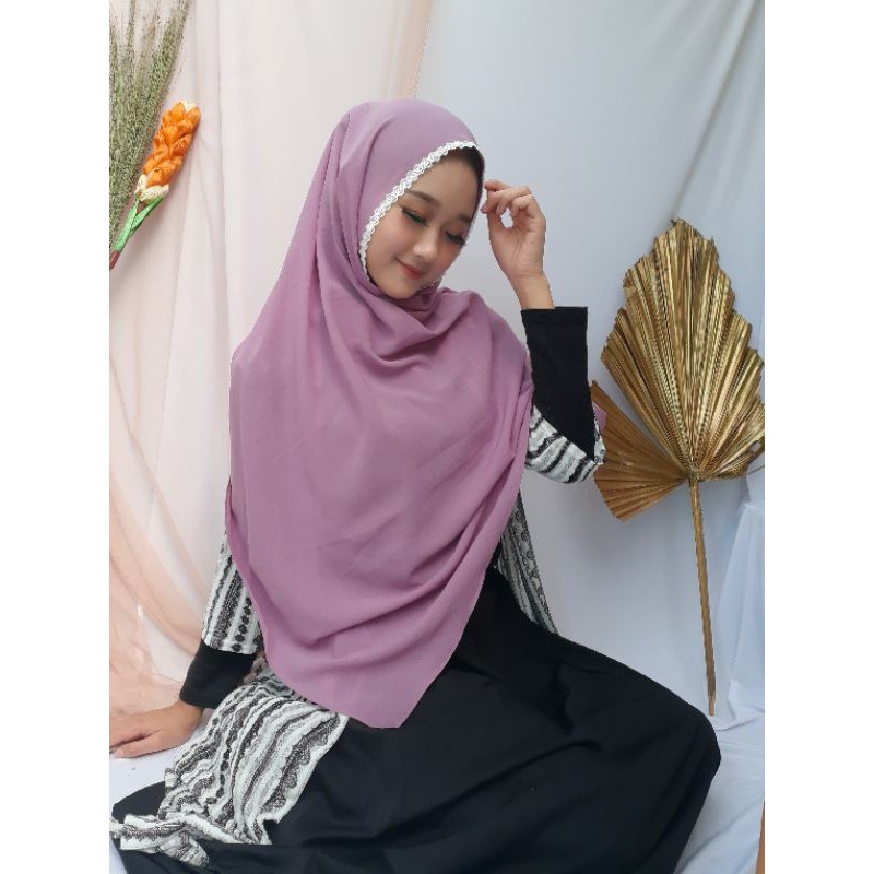 Pashmina renda diamond crape instan