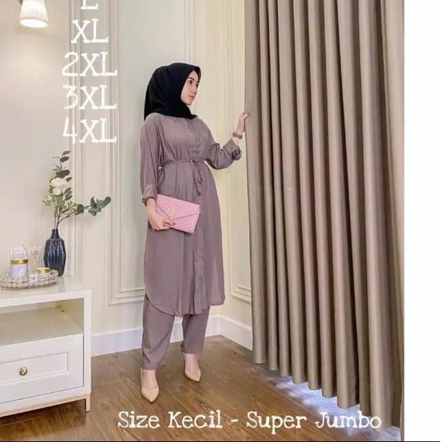 BIG SALE Aurelia set(M,L,XL,XXL,XXXL,XXXXL)Daily Set 2 in 1,Bahan Katun Rayon Viscose, Baju setelan