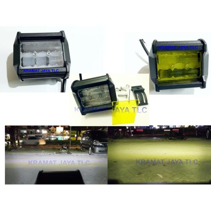 LAMPU TEMBAK SOROT LED CWL FLAT WATERPROOF SINAR PUTIH DAN KUNING