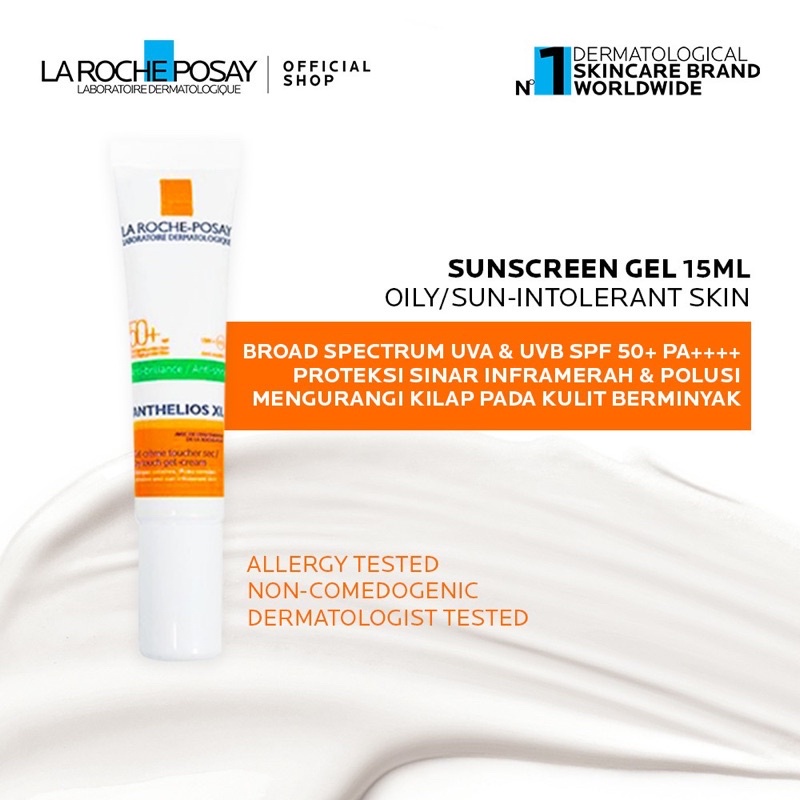 LRP Anthelios XL Dry Touch SPF 50+ PA++++ 15ml - Sunscreen Kulit Berminyak/ Sensitif