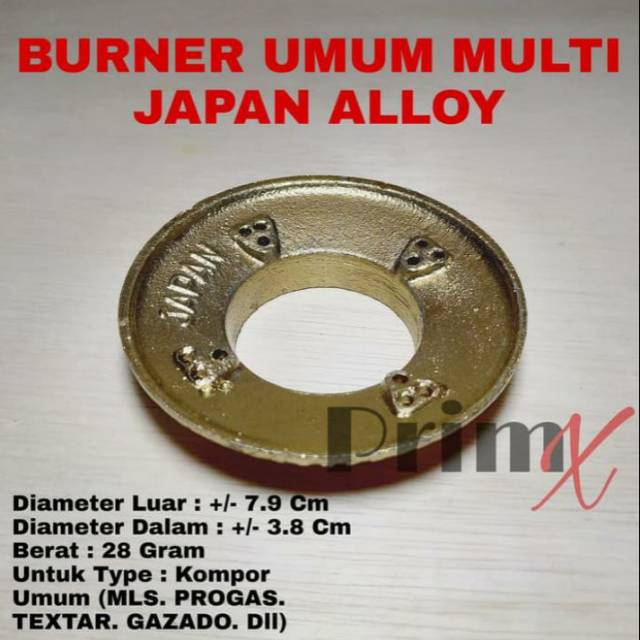 Burner umum multi japan alloy