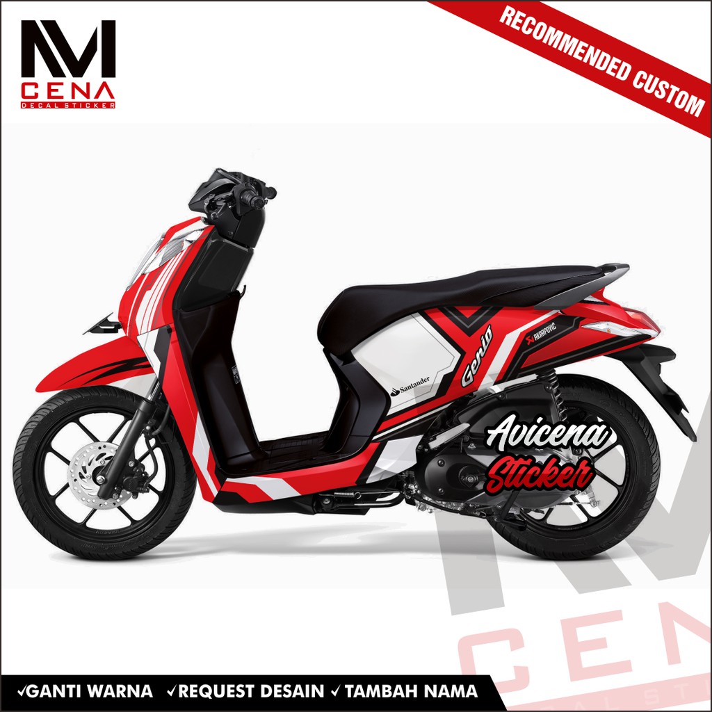 Sticker Decal Honda Genio Decal Sticker Genio Sticker Striping Decal Genio Full Body tch