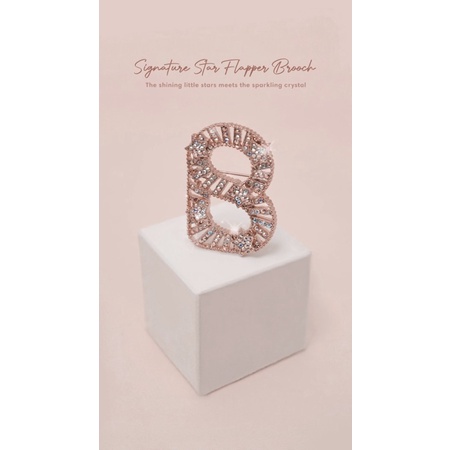 Buttonscarves Signature Star Flapper Brooch - Rose Gold