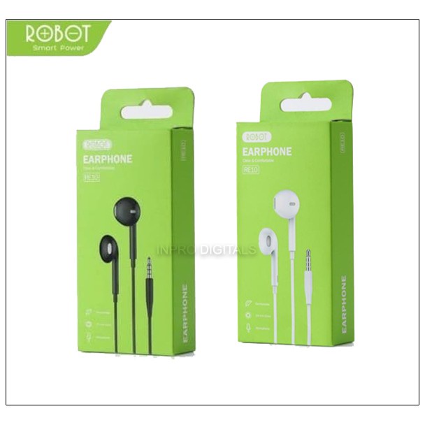 Robot RE10 Earphone Original Wired Bass High Sound Music