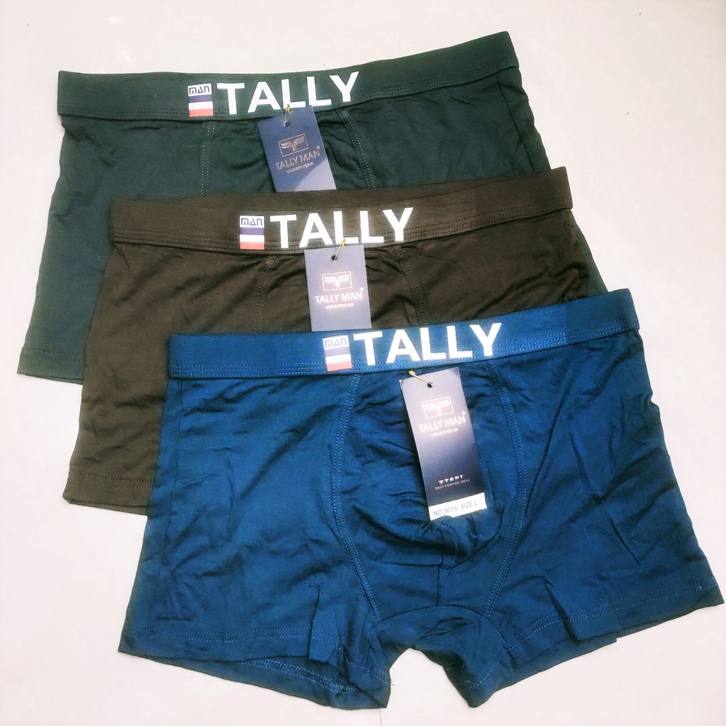 Tally 9015 Boxer Pria Dewasa Berbahan Katun Lembut dan Lentur dengan Ukuran L - XXL