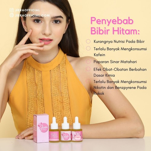 [BUY 1 GET 1 GIFT] READY JIERA LIP SERUM NATURAL Pelembab Pencerah Pemerah Bibir Original 10ml 20ml