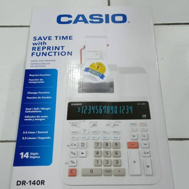 

Calculator CASIO DR-140 Telestruk Kalkulator Printing DR140