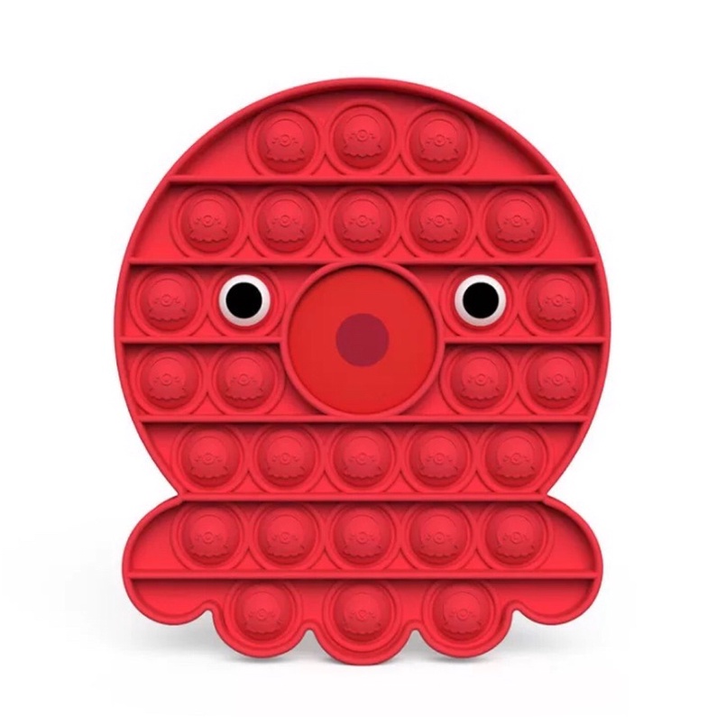 Pop it premium bubble emboss fidget anti stress timbul silicone viral tik tok mainan anak tebel high quality-Octopus