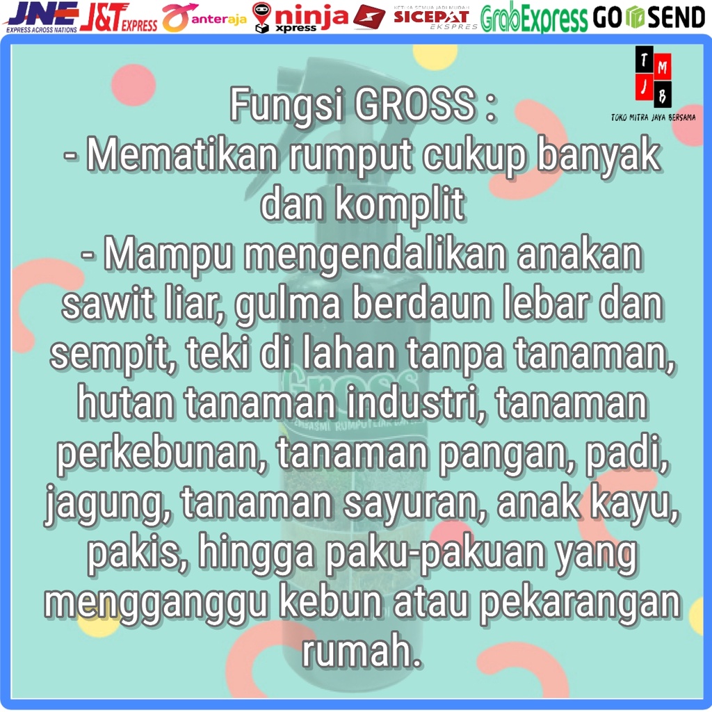 HERBISIDA OBAT PEMBASMI RUMPUT LIAR GULMA ALANG-ALANG GROSS 500ML 500 ML