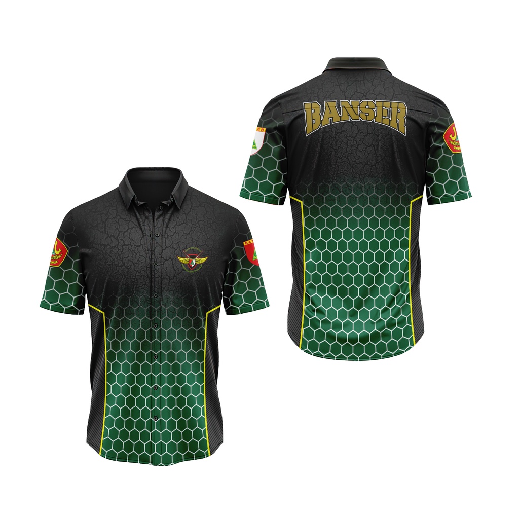 Utamamedia - Kemeja Banser Pria / Baju Kemeja  Banser 3D FullPrint