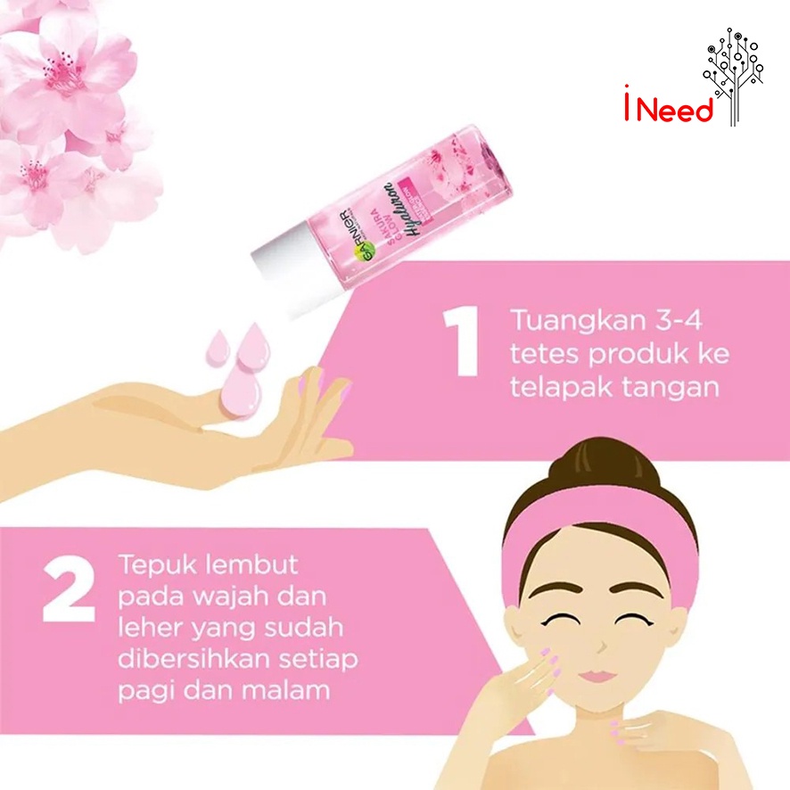 (INEED) GARNIER Sakura Glow Hyaluron Water-Glow Essence 30ml