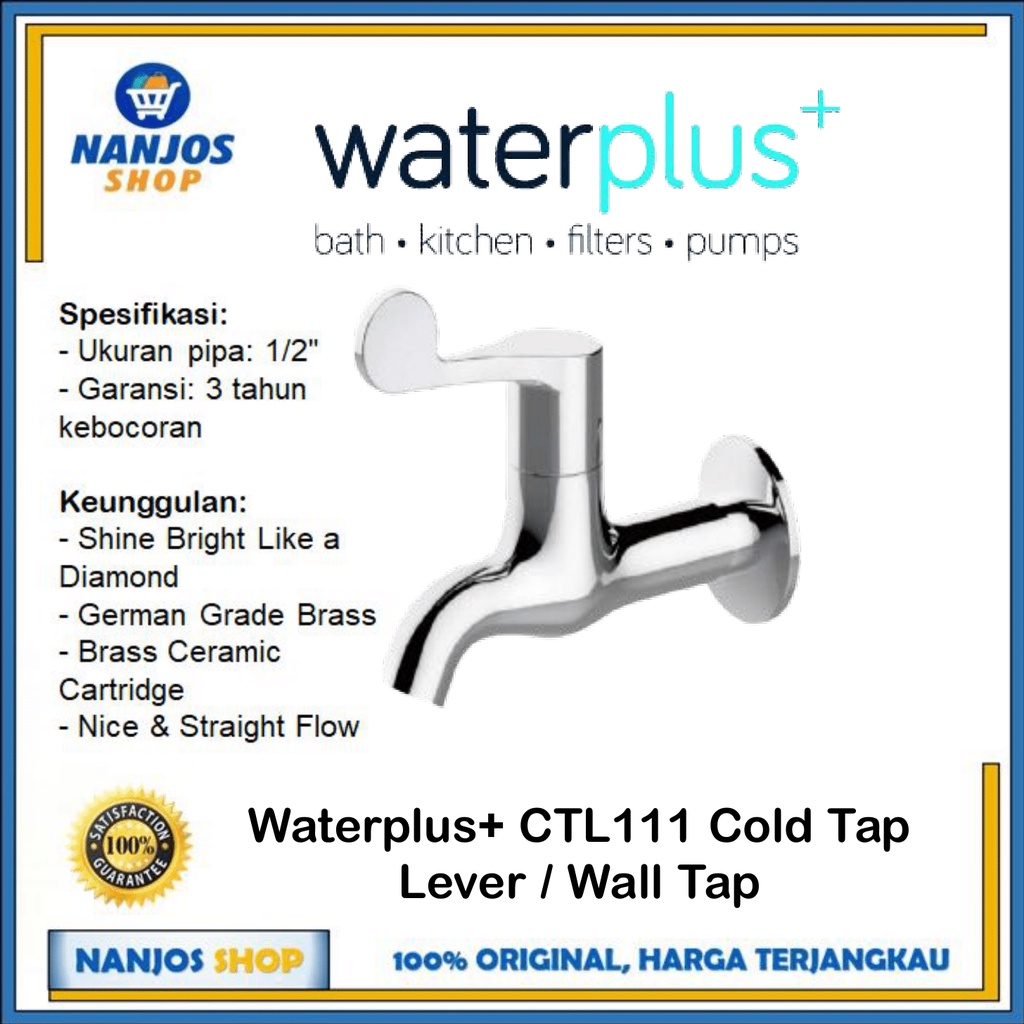 Waterplus Keran / Kran Tembok / Wall Tap Ctl 111 / Ctl111 / Ctl-111