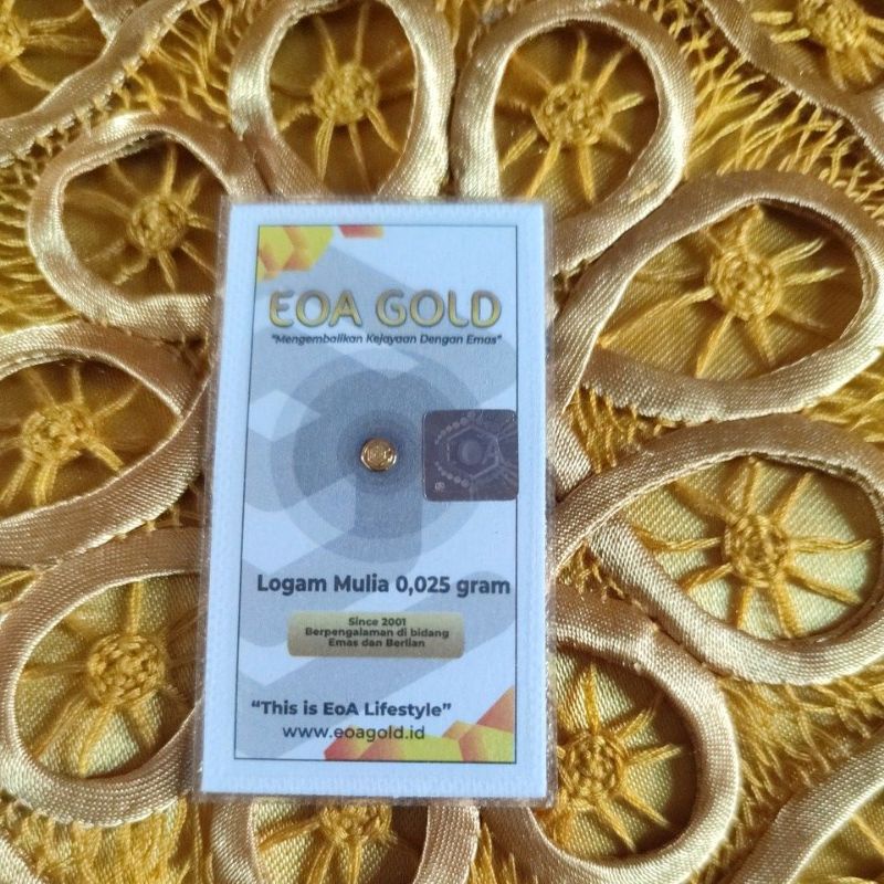 EOA Gold 0,025 gram. Bersertifikat. Murah