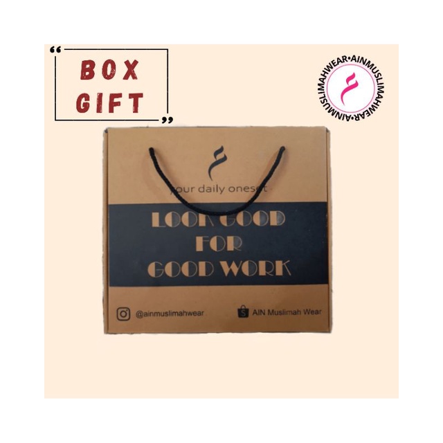

KARDUS BOX GIFT KADO PACKAGING AINMUSLIMAHWEAR