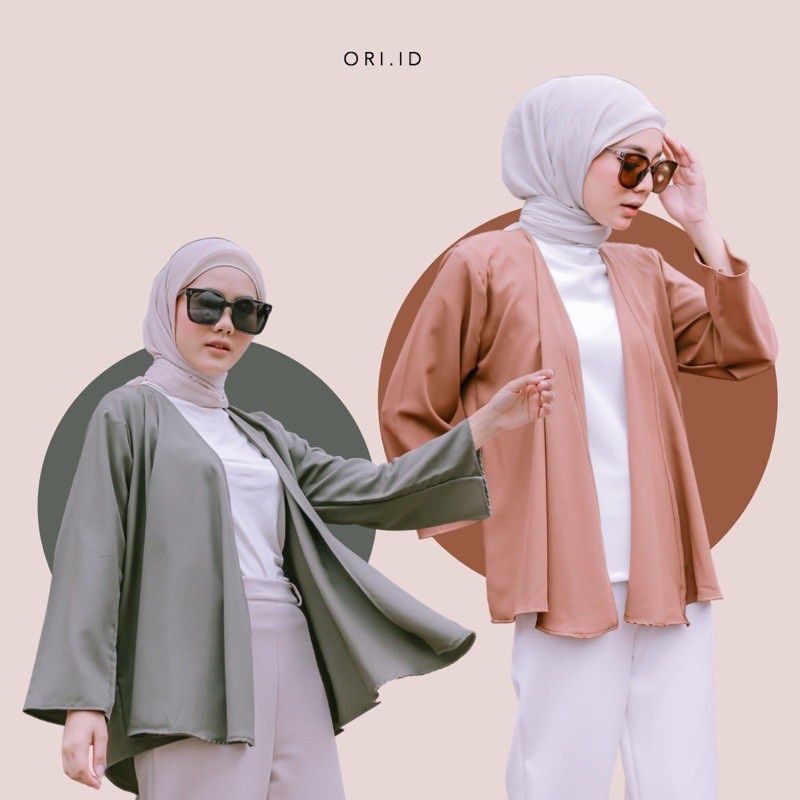 CARDIGAN KARDIGAN OUTER ROMPI POLOS LENGAN PANJANG OUTWEAR WANITA CARDIGAN BLOUSE BAHAN KATUN TWISCONE PREMIUM FASHION ATASAN MUSLIM WANITA TERBARU TERLARIS HITS OOTD SELEBGRAM KOREA KOREAN STYLE LD 100-2