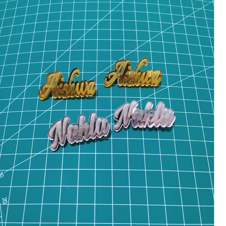 Custom Bross Outline / Bross Custom / Nama Custom Akrilik