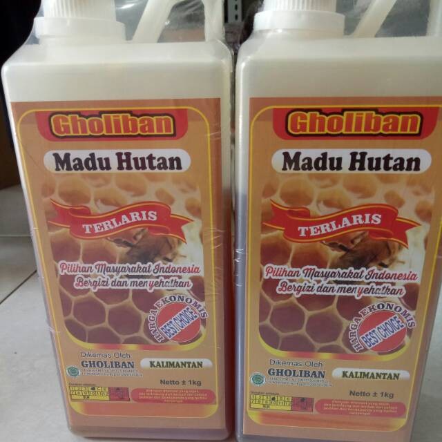 

madu- gholiban madu hutan kalimantan plus bee pollen royal jelly 1kg - 1 pcs -madu.