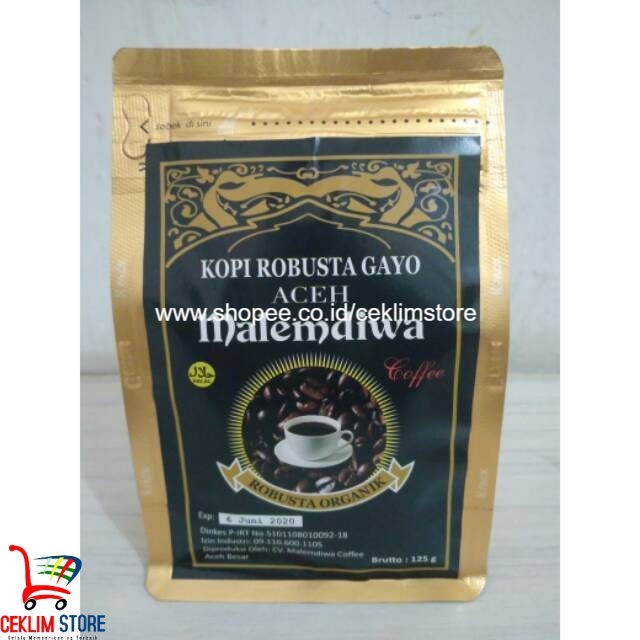 

Kopi Aceh Rebosta Gayo Asli Malemdiwa Berat Bersih 250 Gram Mantap